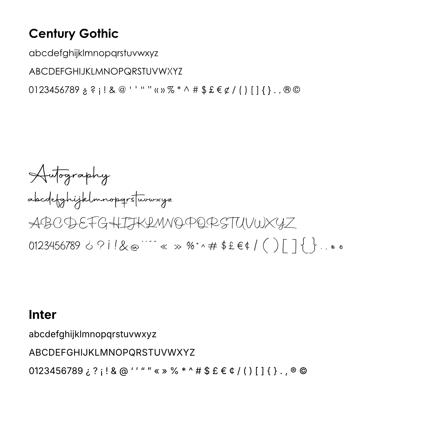 Typographies utilisées pour faire les supports de communication de Laure Desroches psychologue